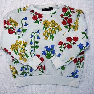 Mini Rodini 7/9 Snow Flowers Sweatshirt